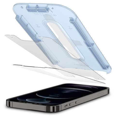 SZKŁO HARTOWANE SPIGEN GLAS.TR "EZ FIT" 2-PACK IPHONE 12 / 12 PRO CLEAR Spigen
