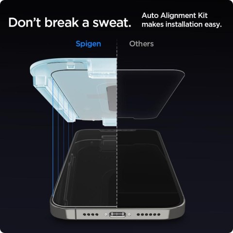 SZKŁO HARTOWANE SPIGEN GLAS.TR "EZ FIT" 2-PACK IPHONE 12 / 12 PRO CLEAR Spigen