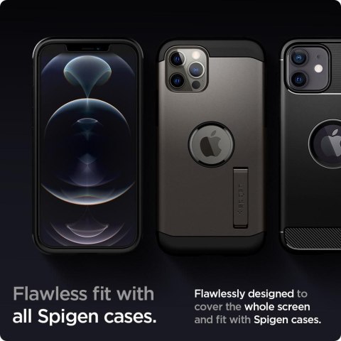 SZKŁO HARTOWANE SPIGEN GLAS.TR "EZ FIT" 2-PACK IPHONE 12 / 12 PRO CLEAR Spigen