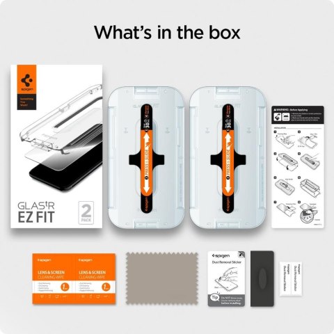 SZKŁO HARTOWANE SPIGEN GLAS.TR "EZ FIT" 2-PACK IPHONE 12 / 12 PRO CLEAR Spigen
