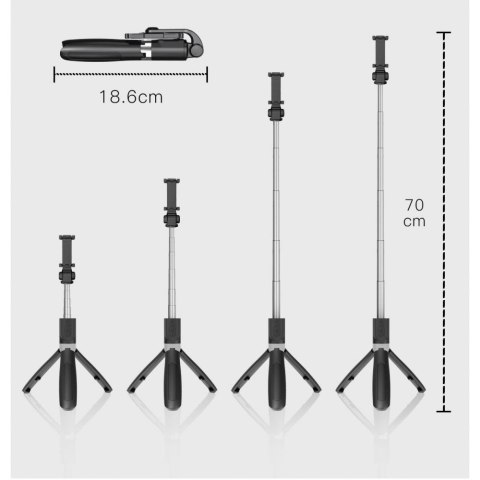 TECH-PROTECT L01S BLUETOOTH SELFIE STICK TRIPOD BLACK Tech-Protect