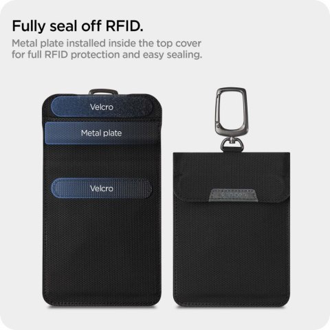 KLATKA FARADAYA SPIGEN POUCH KEYLESS RFID SIGNAL BLOCKER BLACK Spigen