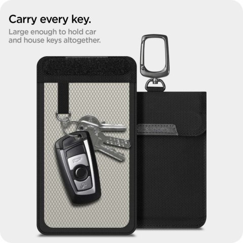 KLATKA FARADAYA SPIGEN POUCH KEYLESS RFID SIGNAL BLOCKER BLACK Spigen