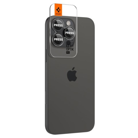 OSŁONA APARATU SPIGEN OPTIK PRO GLAS.TR "EZ FIT" CAMERA PROTECTOR 2-PACK IPHONE 14 PRO / MAX / 15 PRO / MAX / 16 PRO / MAX / 17  Spigen
