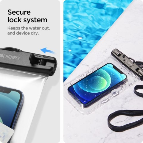 SPIGEN A601 UNIVERSAL WATERPROOF CASE 2-PACK CRYSTAL CLEAR Spigen