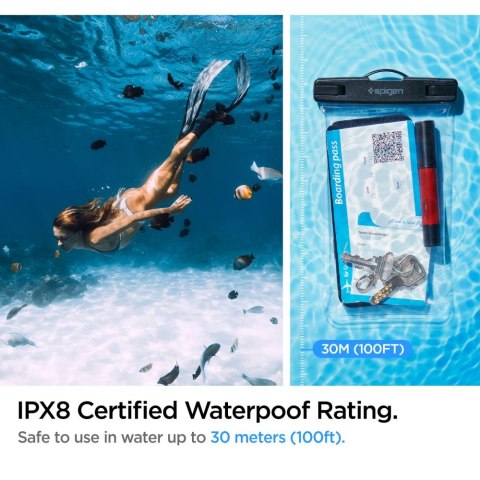 SPIGEN A601 UNIVERSAL WATERPROOF CASE CRYSTAL CLEAR Spigen
