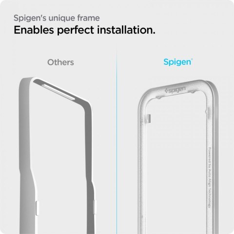 SZKŁO HARTOWANE SPIGEN ALM GLASS FC 2-PACK IPHONE 13 / 13 PRO / 14 / 16E / 17E BLACK Spigen