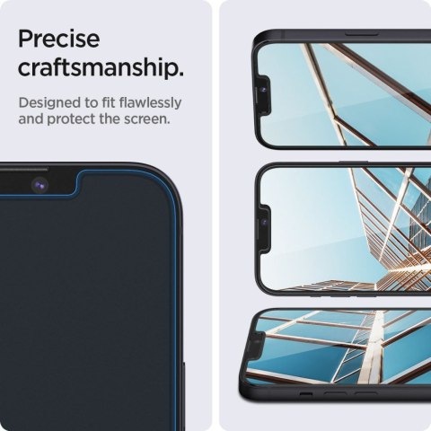 SZKŁO HARTOWANE SPIGEN GLAS.TR "EZ FIT" 2-PACK IPHONE 13 / 13 PRO / 14 / 16E / 17E CLEAR Spigen