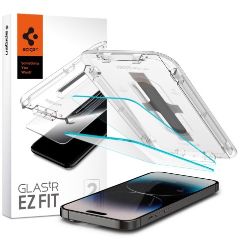 SZKŁO HARTOWANE SPIGEN GLAS.TR "EZ FIT" 2-PACK IPHONE 14 PRO MAX CLEAR Spigen