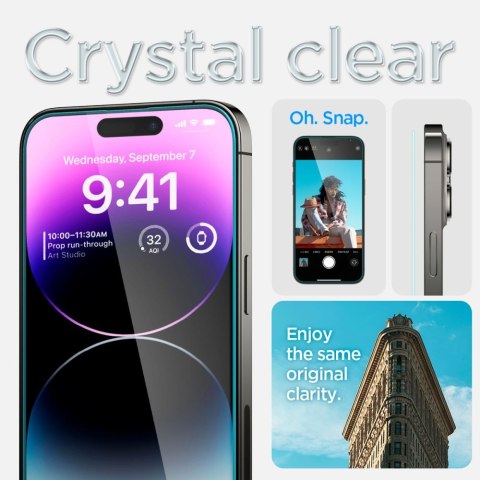 SZKŁO HARTOWANE SPIGEN GLAS.TR "EZ FIT" 2-PACK IPHONE 14 PRO MAX CLEAR Spigen