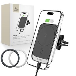 TECH-PROTECT CW19 MAGNETIC MAGSAFE VENT CAR MOUNT WIRELESS CHARGER 15W BLACK Tech-Protect