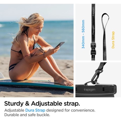 SPIGEN A601 UNIVERSAL WATERPROOF CASE 2-PACK BLACK Spigen