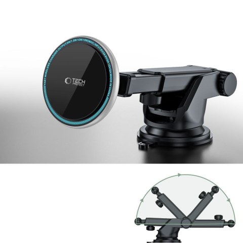 TECH-PROTECT A2 MAGNETIC MAGSAFE DASH CAR MOUNT WIRELESS CHARGER 15W BLACK Tech-Protect