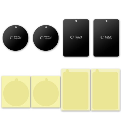 TECH-PROTECT METALPLATE MAGNETIC CAR MOUNT 4-PACK BLACK Tech-Protect