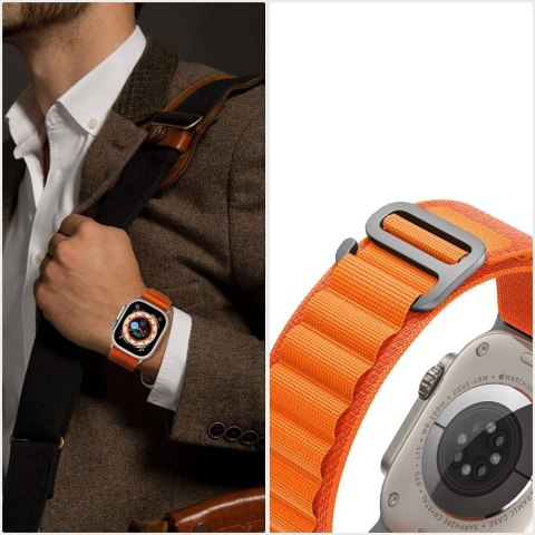 TECH-PROTECT NYLON PRO APPLE WATCH 8 / 9 / 10 / 11 / SE / ULTRA (44 / 45 / 46 / 49 MM) BLACK/ORANGE Tech-Protect
