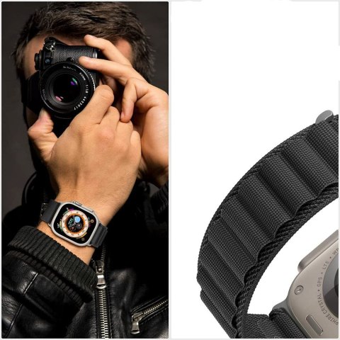 TECH-PROTECT NYLON PRO APPLE WATCH 8 / 9 / 10 / 11 / SE / ULTRA (44 / 45 / 46 / 49 MM) BLACK/ORANGE Tech-Protect