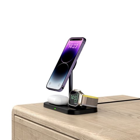 TECH-PROTECT QI15W-A22 3IN1 MAGNETIC MAGSAFE WIRELESS CHARGER BLACK Tech-Protect