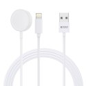 TECH-PROTECT ULTRABOOST 2IN1 MAGNETIC CHARGING CABLE & LIGHTNING 150CM APPLE WATCH WHITE Tech-Protect