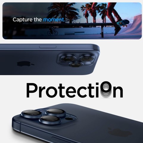 OSŁONA APARATU SPIGEN OPTIK PRO GLAS.TR "EZ FIT" CAMERA PROTECTOR 2-PACK IPHONE 14 PRO / MAX / 15 PRO / MAX / 16 PRO / MAX / 17  Spigen