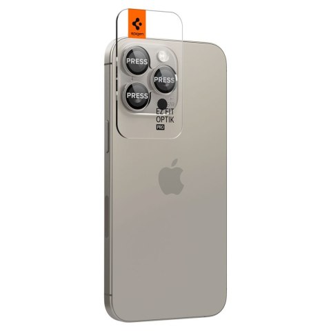 OSŁONA APARATU SPIGEN OPTIK PRO GLAS.TR "EZ FIT" CAMERA PROTECTOR 2-PACK IPHONE 14 PRO / MAX / 15 PRO / MAX / 16 PRO / MAX / 17  Spigen