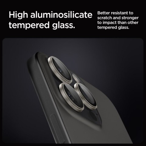 OSŁONA APARATU SPIGEN OPTIK PRO GLAS.TR "EZ FIT" CAMERA PROTECTOR 2-PACK IPHONE 14 PRO / MAX / 15 PRO / MAX / 16 PRO / MAX / 17  Spigen