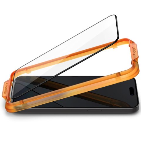 SZKŁO HARTOWANE SPIGEN ALM GLASS FC 2-PACK IPHONE 15 BLACK Spigen