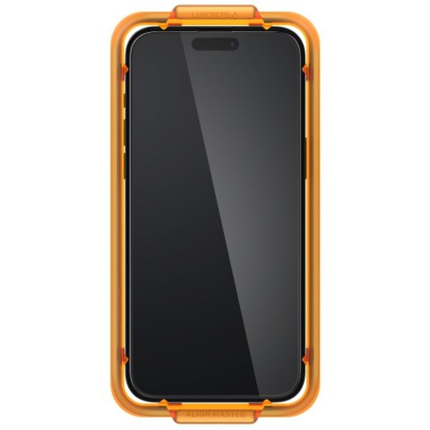 SZKŁO HARTOWANE SPIGEN ALM GLASS FC 2-PACK IPHONE 15 PLUS BLACK Spigen