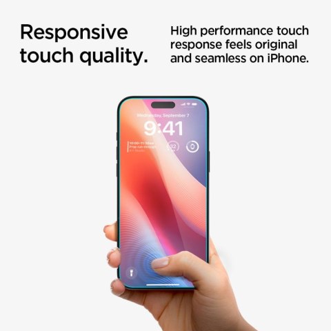 SZKŁO HARTOWANE SPIGEN GLAS.TR "EZ FIT" 2-PACK IPHONE 15 / 16 PRIVACY Spigen