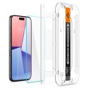 SZKŁO HARTOWANE SPIGEN GLAS.TR "EZ FIT" 2-PACK IPHONE 15 PRO CLEAR Spigen