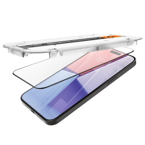 SZKŁO HARTOWANE SPIGEN GLAS.TR "EZ FIT" FC 2-PACK IPHONE 15 PRO BLACK Spigen
