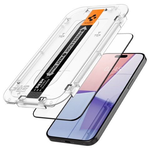 SZKŁO HARTOWANE SPIGEN GLAS.TR "EZ FIT" FC IPHONE 15 PRO MAX BLACK Spigen