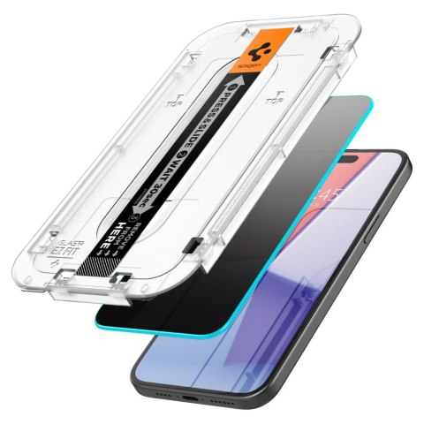 SZKŁO HARTOWANE SPIGEN GLAS.TR "EZ FIT" IPHONE 15 PLUS / 16 PLUS PRIVACY Spigen