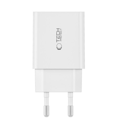 TECH-PROTECT C35W 2-PORT NETWORK CHARGER PD 35W + LIGHTNING CABLE WHITE Tech-Protect