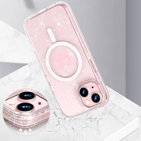 TECH-PROTECT FLEXAIR HYBRID MAGSAFE IPHONE 15 GLITTER CLEAR Tech-Protect