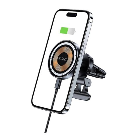 TECH-PROTECT MM15W-V5 MAGNETIC MAGSAFE VENT CAR MOUNT WIRELESS CHARGER 15W BLACK Tech-Protect