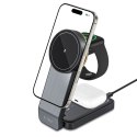 TECH-PROTECT QI15W-A28 3IN1 MAGNETIC MAGSAFE WIRELESS CHARGER BLACK Tech-Protect