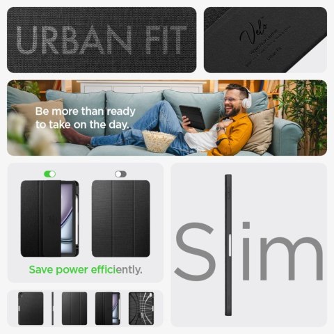 SPIGEN URBAN FIT IPAD AIR 10.9" 4 / 5 / 2020-2022 / 11" 6 / 7 / 8 / 2024-2026 BLACK Spigen
