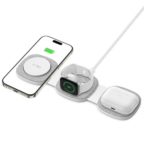 TECH-PROTECT QI15W-A32 3IN1 MAGNETIC MAGSAFE WIRELESS CHARGER GREY Tech-Protect