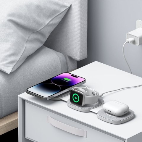 TECH-PROTECT QI15W-A32 3IN1 MAGNETIC MAGSAFE WIRELESS CHARGER GREY Tech-Protect