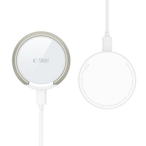 TECH-PROTECT QI15W-A33 MAGNETIC MAGSAFE WIRELESS CHARGER WHITE Tech-Protect