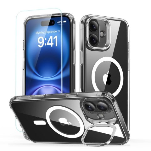 ESR CLASSIC HYBRID KICKSTAND HALOLOCK MAGSAFE & TEMPERED GLASS IPHONE 16 PLUS CLEAR ESR