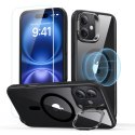 ESR CLASSIC HYBRID KICKSTAND HALOLOCK MAGSAFE & TEMPERED GLASS IPHONE 16 PLUS CLEAR/BLACK ESR