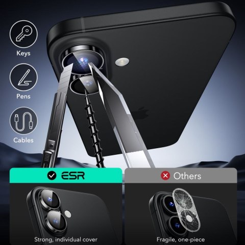 OSŁONA NA APARAT ESR ARMORITE CAMERA PROTECTOR IPHONE 16 / 16 PLUS BLACK ESR