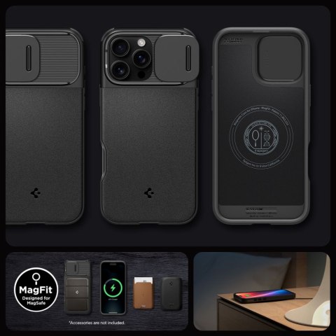 SPIGEN OPTIK ARMOR MAG MAGSAFE IPHONE 16 PRO MAX BLACK Spigen