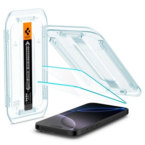 SZKŁO HARTOWANE SPIGEN GLAS.TR "EZ FIT AC" 2-PACK IPHONE 16 PRO MAX / 17 PRO MAX CLEAR Spigen