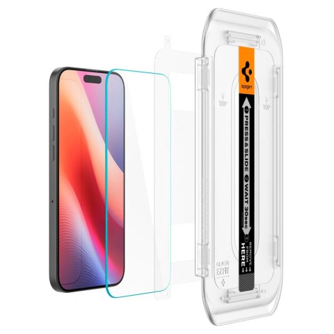 SZKŁO HARTOWANE SPIGEN GLAS.TR "EZ FIT AC" 2-PACK IPHONE 16 PRO MAX / 17 PRO MAX CLEAR Spigen
