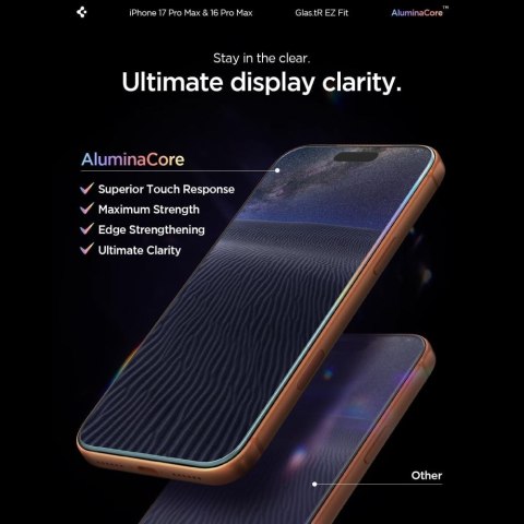 SZKŁO HARTOWANE SPIGEN GLAS.TR "EZ FIT AC" 2-PACK IPHONE 16 PRO MAX / 17 PRO MAX CLEAR Spigen