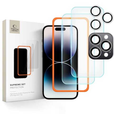 SZKŁO HARTOWANE TECH-PROTECT SUPREME SET 3-PACK IPHONE 16 PRO MAX CLEAR Tech-Protect