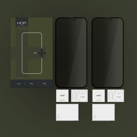 SZKŁO PRYWATYZUJĄCE HOFI ANTI SPY GLASS PRO+ 2-PACK IPHONE 16 PRIVACY Hofi