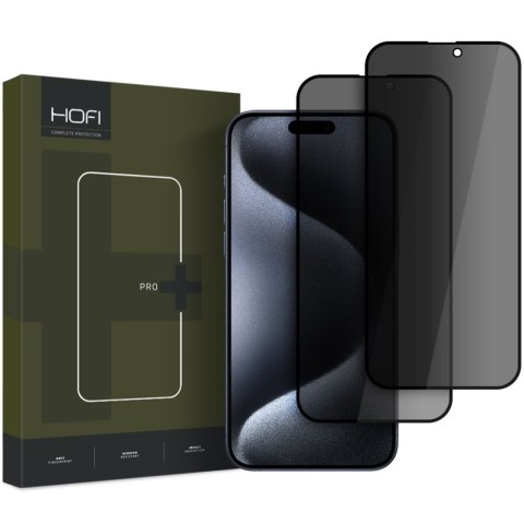 SZKŁO PRYWATYZUJĄCE HOFI ANTI SPY GLASS PRO+ 2-PACK IPHONE 16 PRO MAX / 17 PRO MAX PRIVACY Hofi